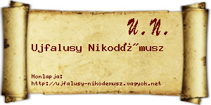 Ujfalusy Nikodémusz névjegykártya